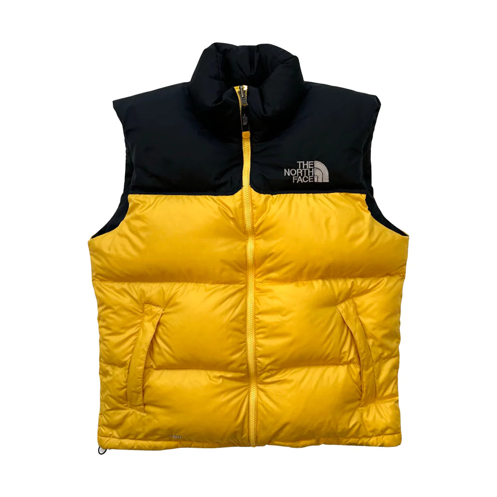 The North Face Yellow Gilet Puffer Jacket WITH SMALL STAIN