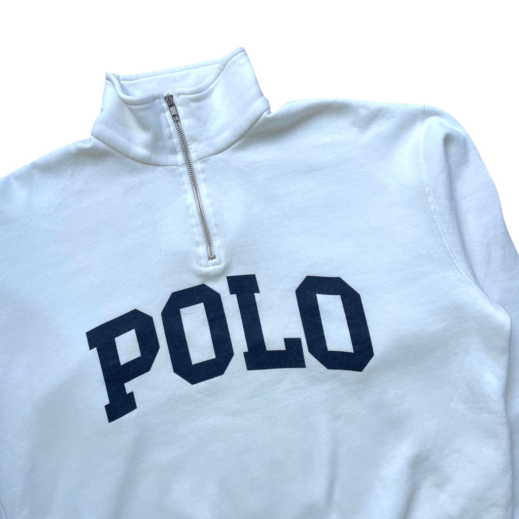 Ralph Lauren Polo Sport White 1/4 Zip Sweatshirt