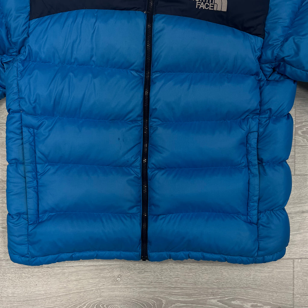The North Face Blue Puffer Jacket WITH STAIN
