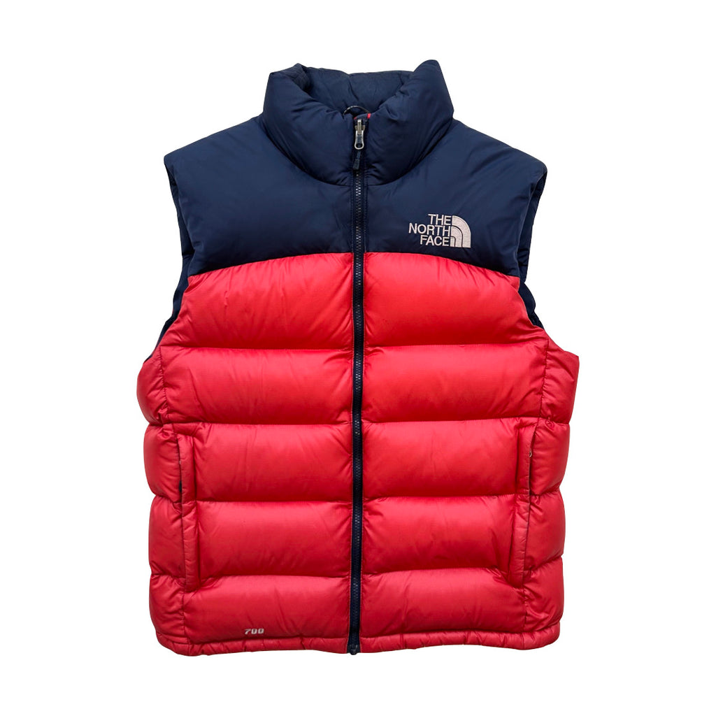 The North Face Red and Navy Gilet Puffer Jacket