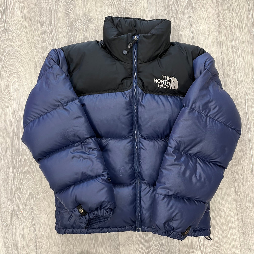 The North Face Navy Blue Puffer Jacket WITH STAIN & MINOR DAMAGE