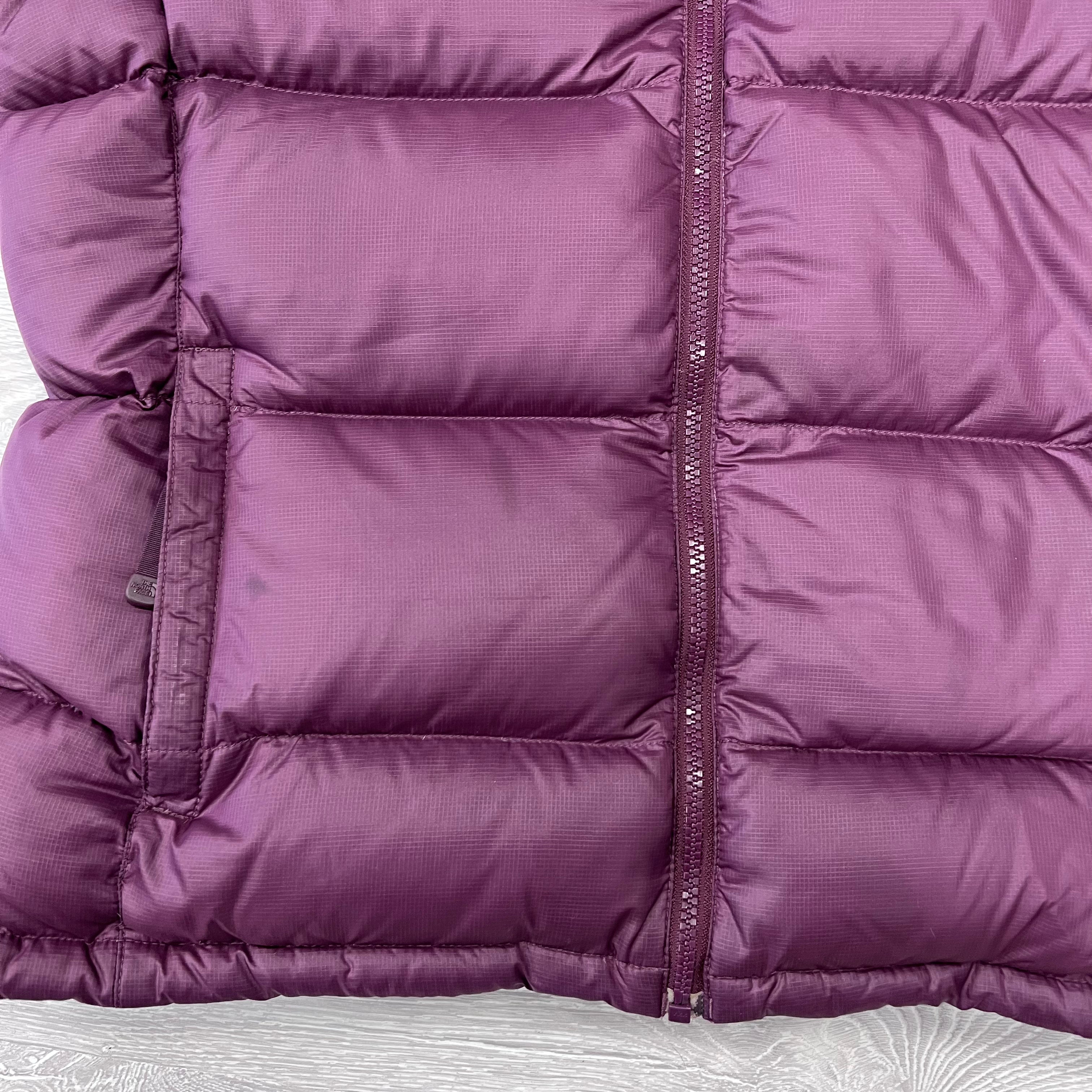 The North Face Womens Purple Puffer Jacket WITH STAIN