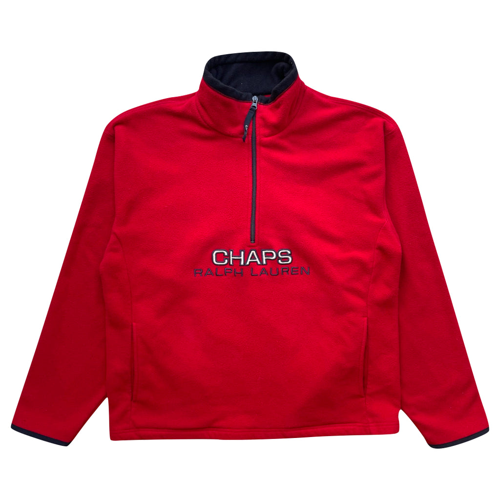 Ralph Lauren Chaps Red 1/4 Zip Sweatshirt