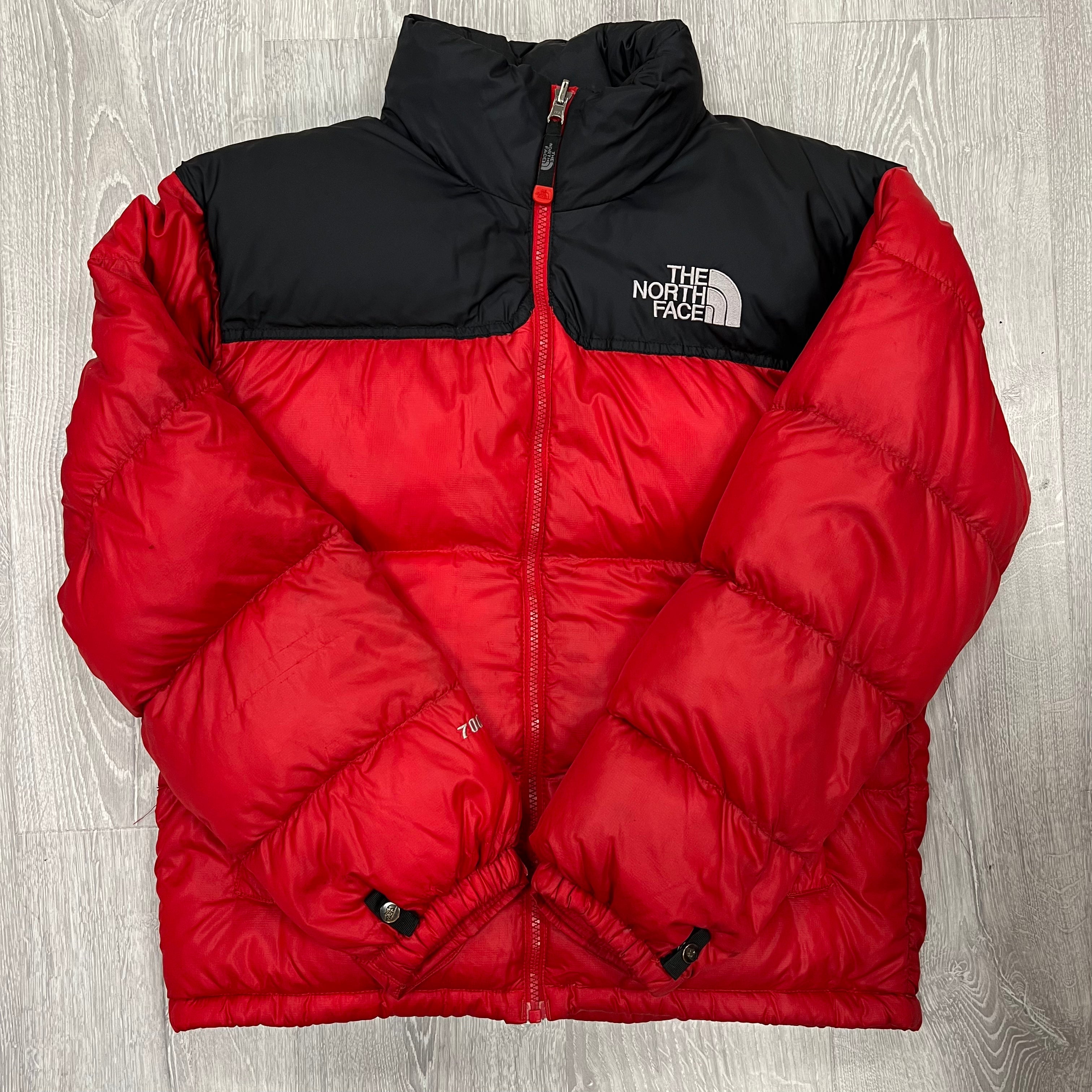 The North Face Red Puffer Jacket WITH SMALL MARKS