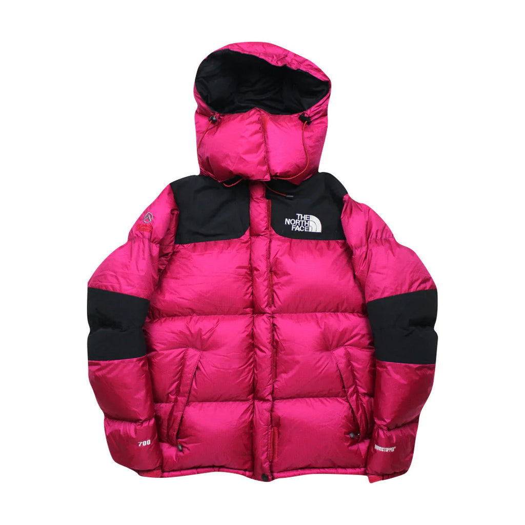 Women’s The North Face Pink Baltoro Puffer Jacket WITH STAIN