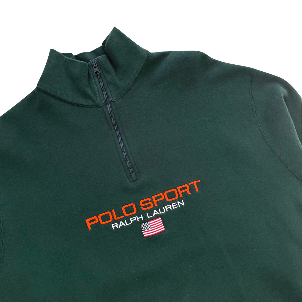 Ralph Lauren Polo Sport Green 1/4 Zip Sweatshirt