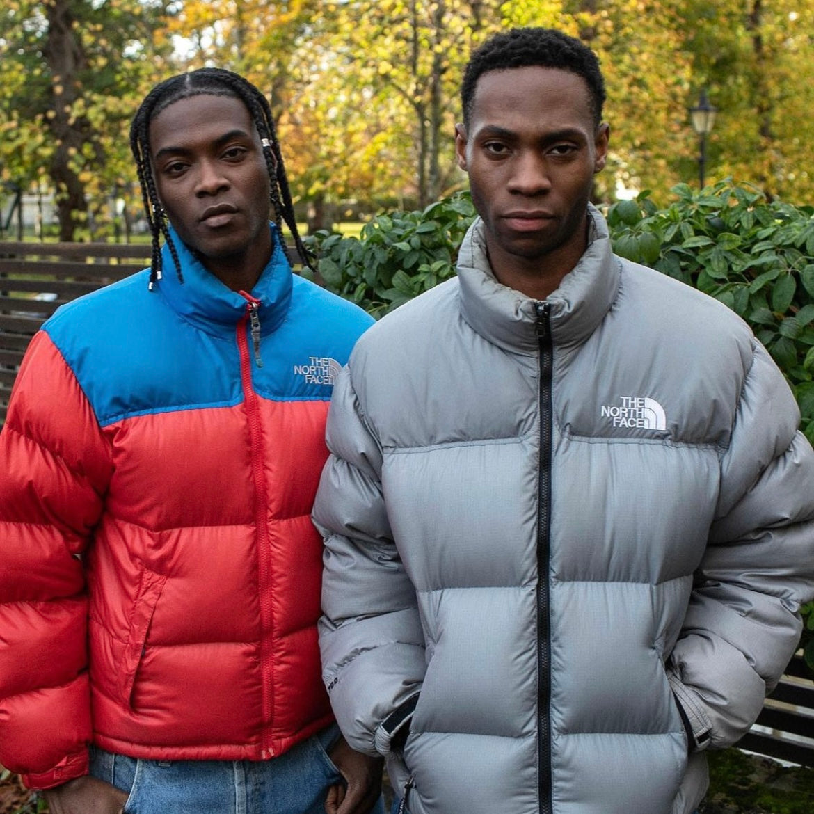 The North Face Red/Blue Puffer Jacket