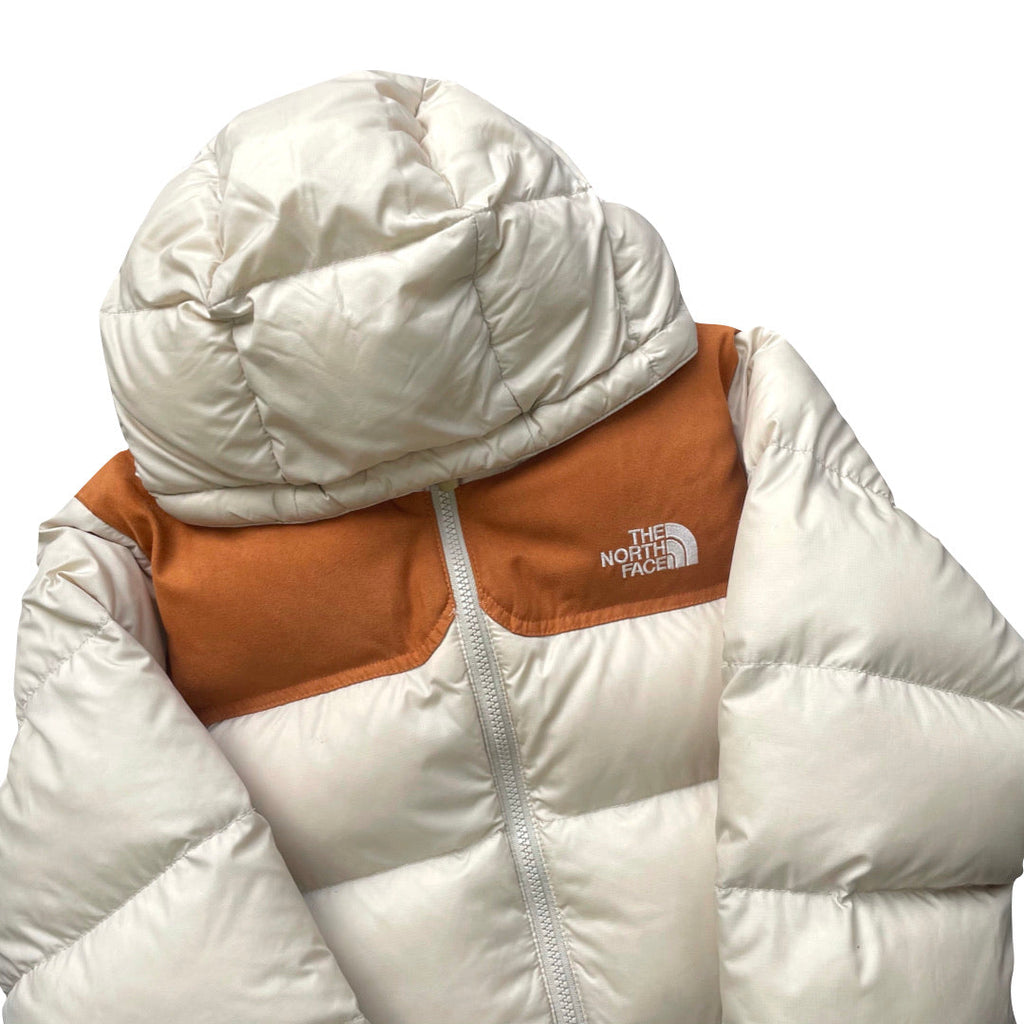 The North Face Women’s Cream White Puffer Jacket WITH DAMAGE