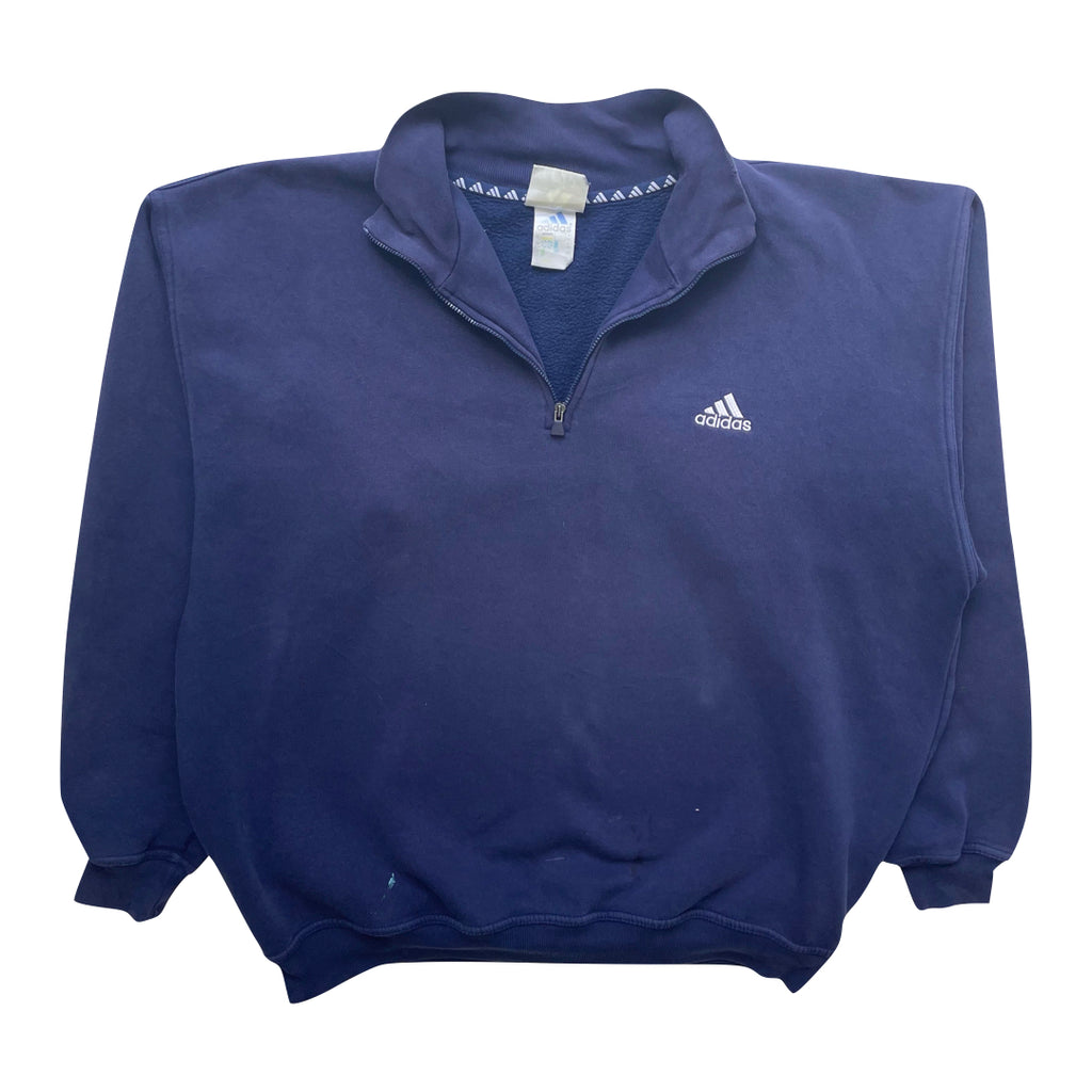 Adidas Navy Blue 1/4 Zip Sweatshirt
