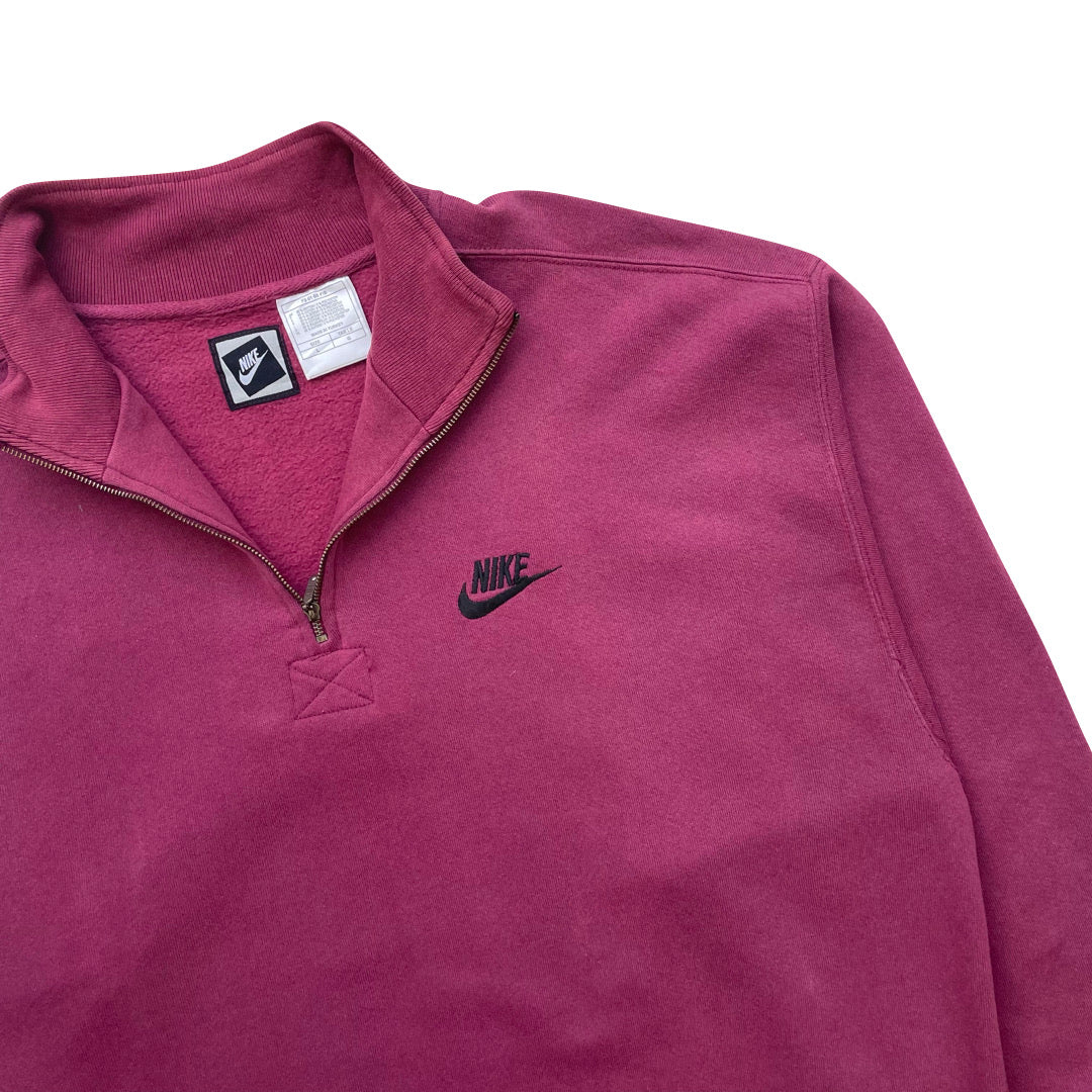 Nike Light Maroon Red 1/4 Zip Sweatshirt