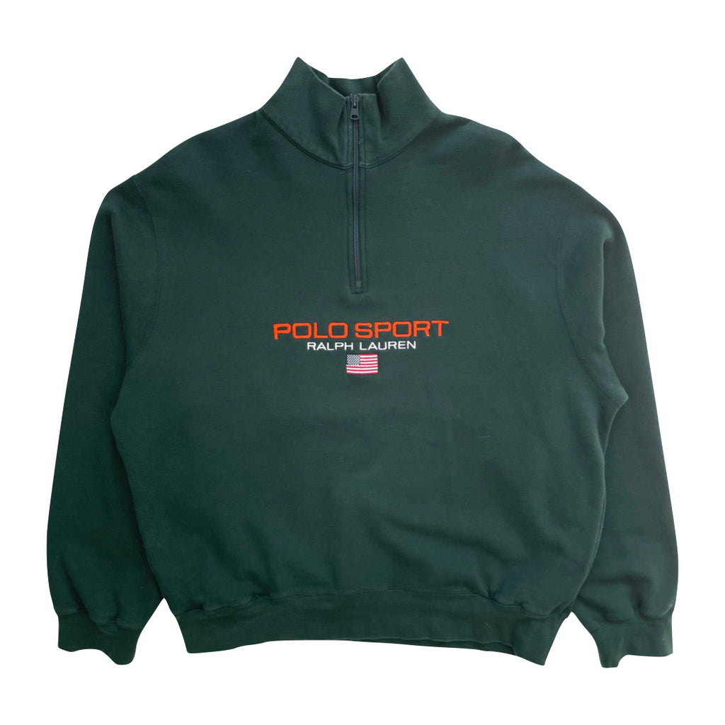 Ralph Lauren Polo Sport Green 1/4 Zip Sweatshirt