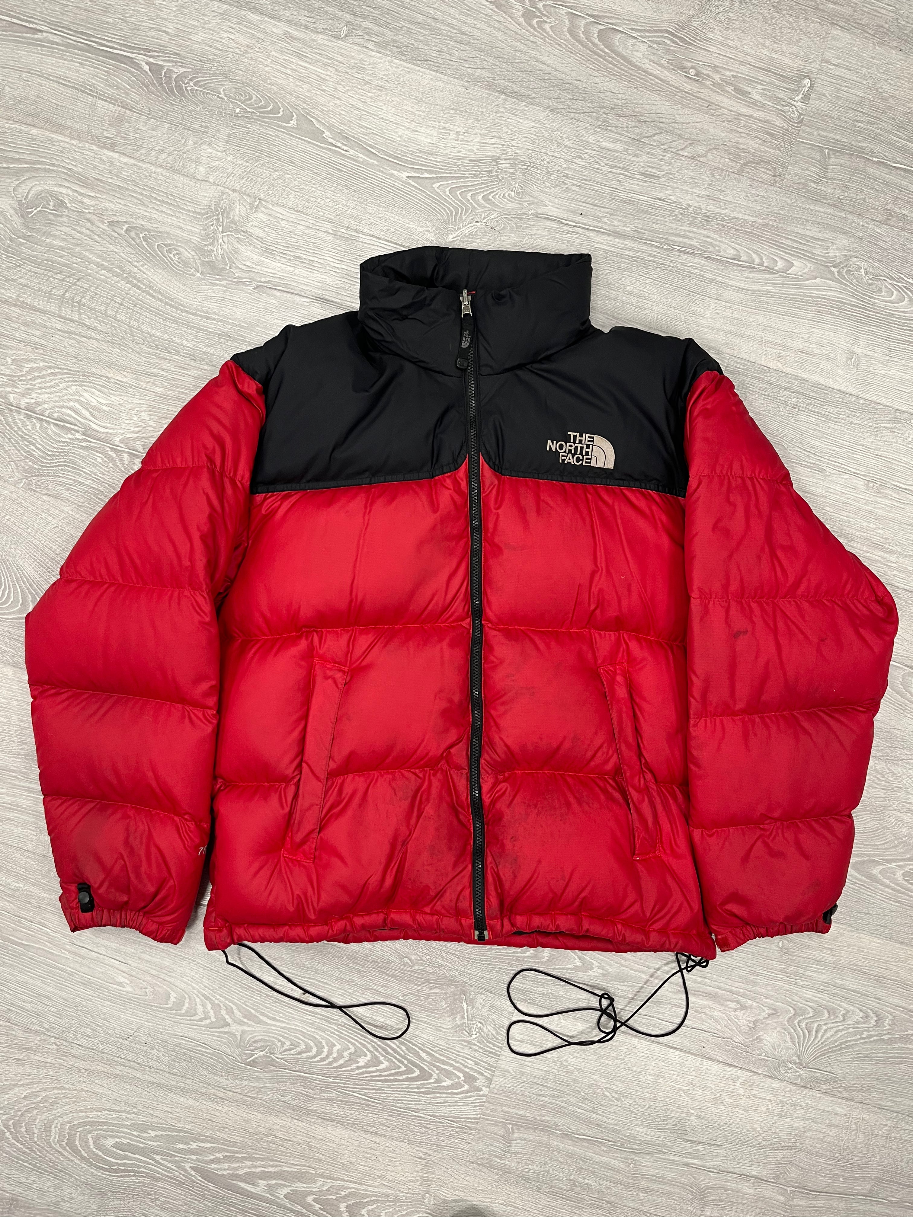 The North Face Red Puffer Jacket WITH STAIN