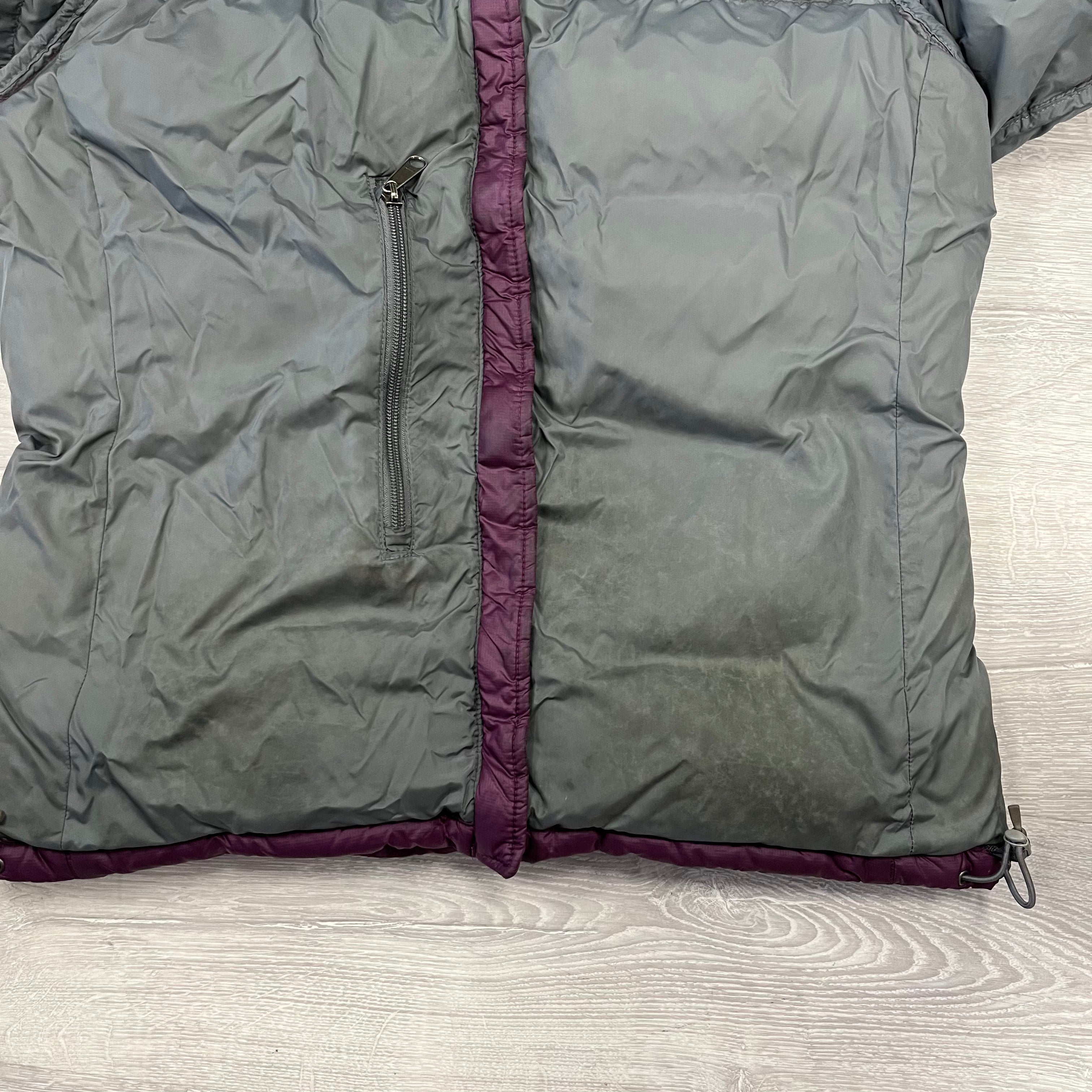 The North Face Womens Purple Puffer Jacket WITH STAIN