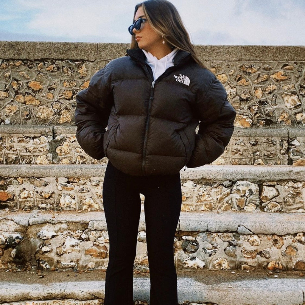 Women's Black Puffer Jacket North Face Inspired – Styledup.co.uk