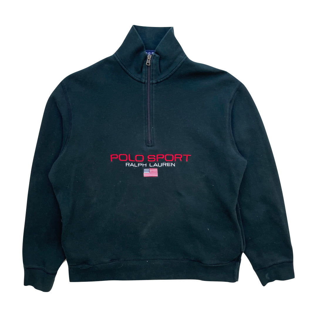 Ralph Lauren Polo Sport Black 1/4 Zip Sweatshirt