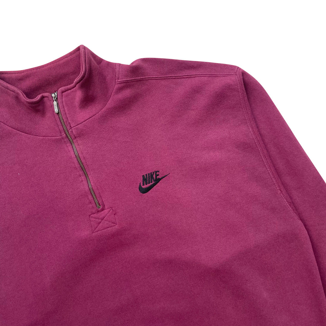 Nike Light Maroon Red 1/4 Zip Sweatshirt