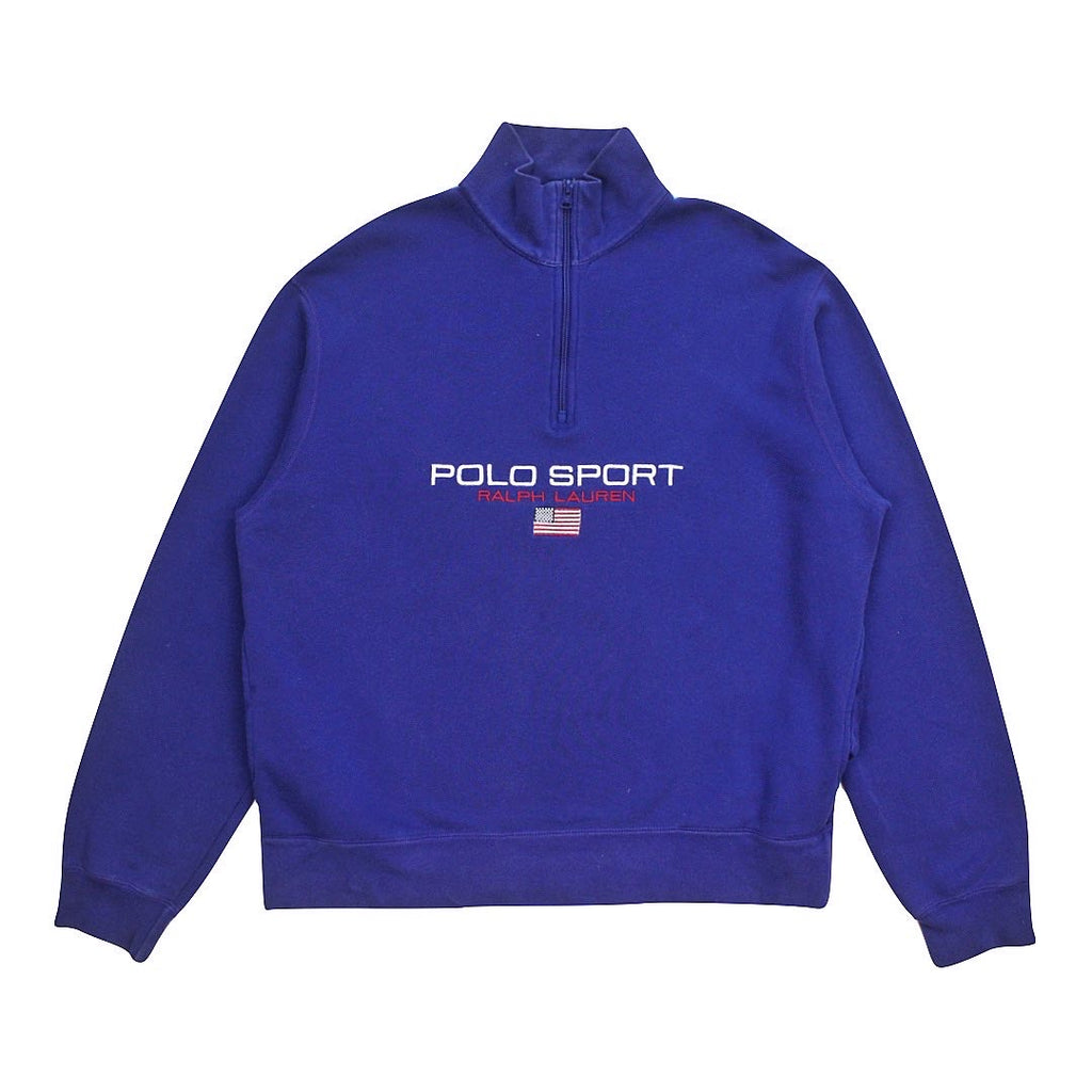 Polo Sport Purple 1/4 Zip Sweatshirt Fleece