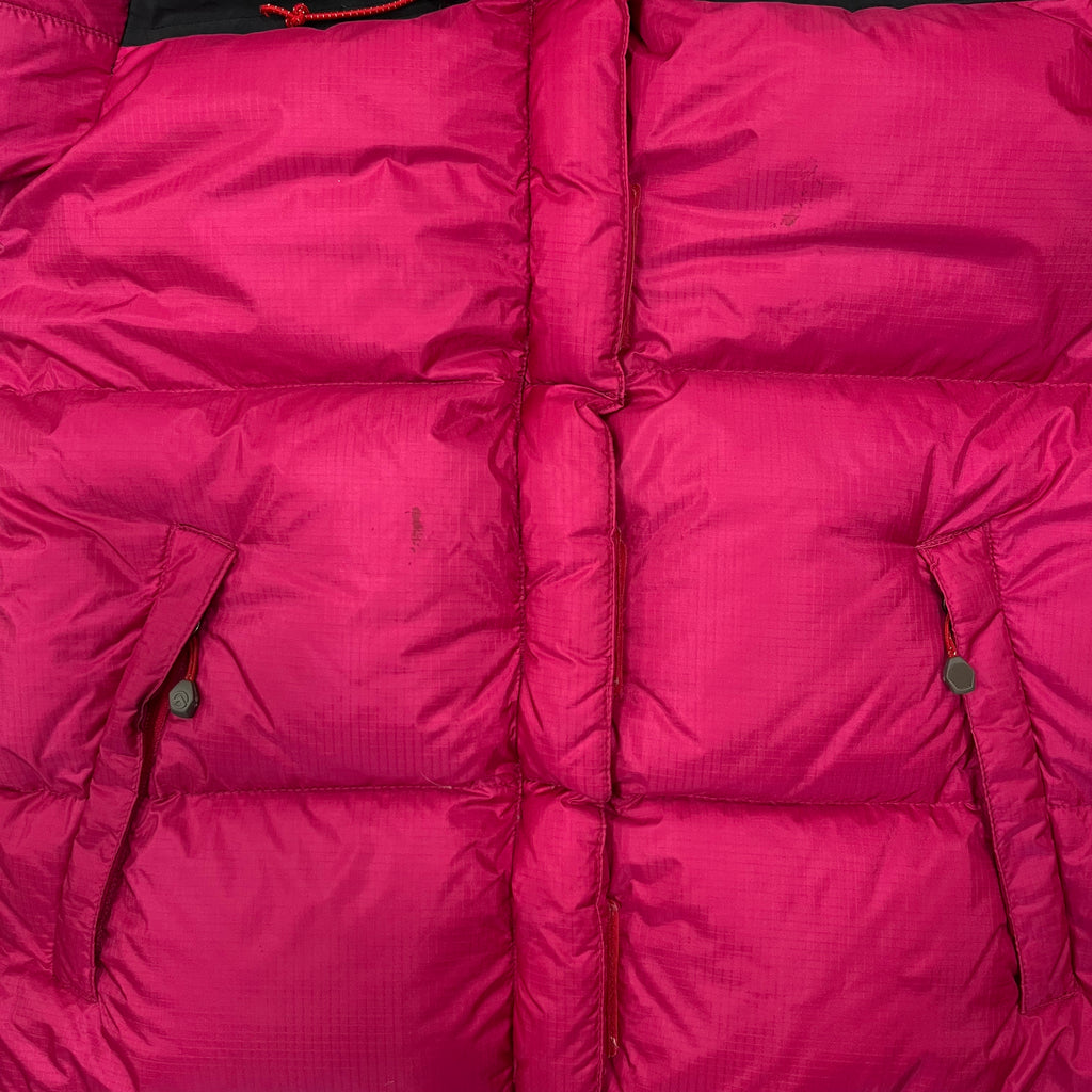 Women’s The North Face Pink Baltoro Puffer Jacket WITH STAIN