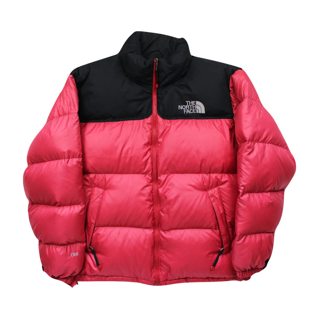 The North Face Pale Red Puffer Jacket WITH DAMAGE AND STAIN