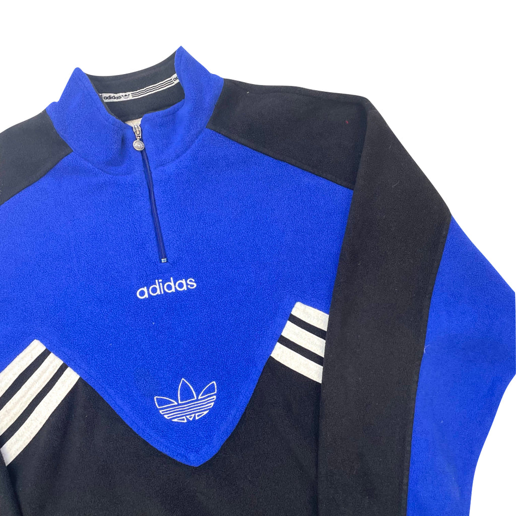 Adidas Blue 1/4 Zip Fleece Sweatshirt