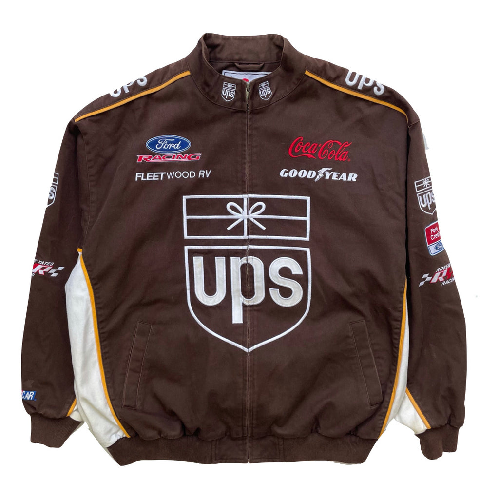 Vintage UPS Brown Nascar Racing Jacket