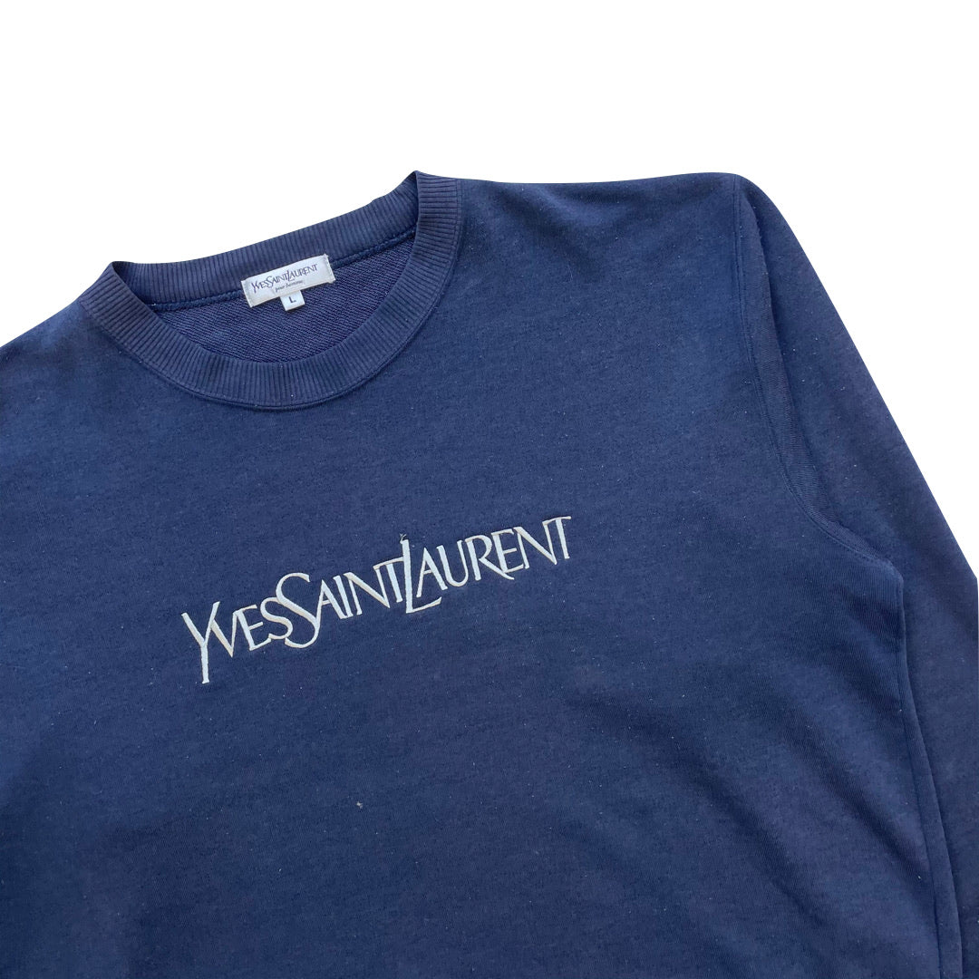 Yves Saint Laurent YSL Navy Blue Sweatshirt