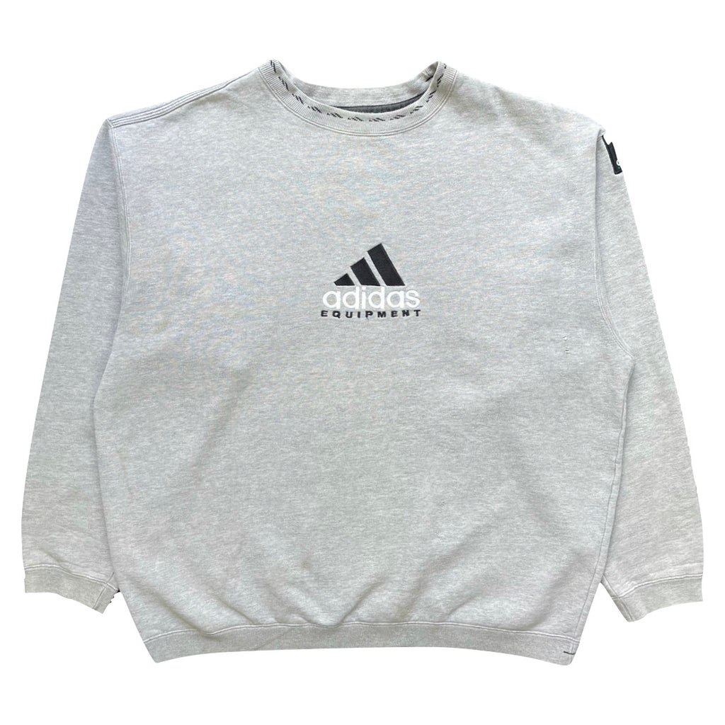 Adidas Equipment Grey Sweatshirt WITH FRAY